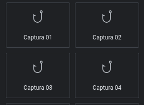 No painel de widgets: Captura 01 a 04.